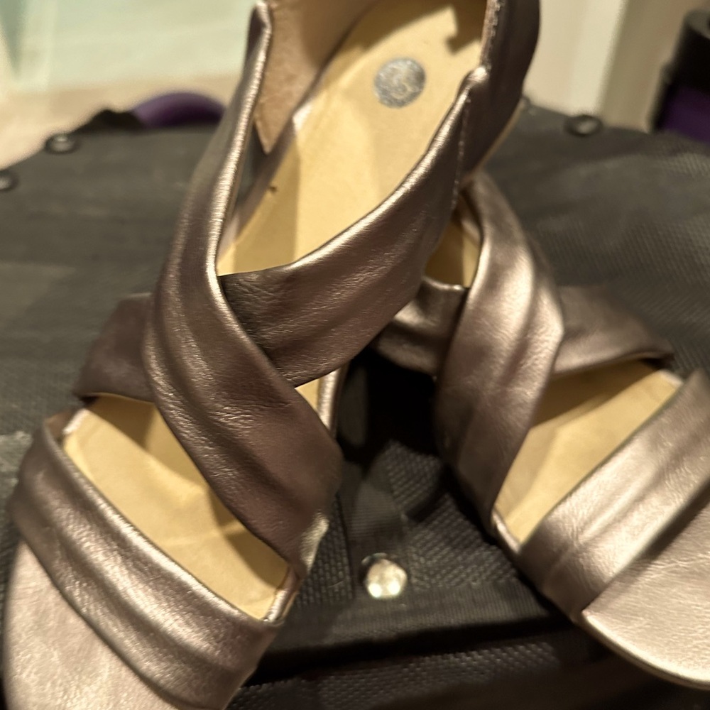 Bronze colored sandals